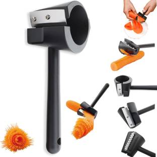 TOZKYN Creative Stainless Steel Spiral Funnel Flower Roller,Carrot Peeler Fruit Creative Stainless Steel Spiral Funnel Flower Roller,Carrot Peeler Fruit Metal Cutter