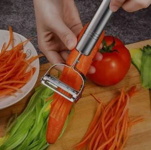 HARIKRISHNA Julienne Peeler Fruit Vegetable Shredder potato Slicer Ultra Sharp Stainless Straight Peeler