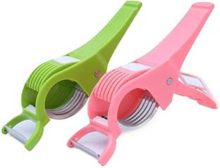 SHREEUMA Vegetable & Fruit Cutter & Peeler Pack of 2 Y Shaped Peeler