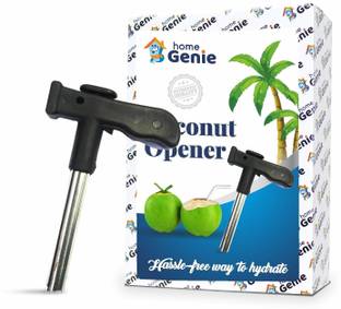 Home Genie Stainless Steel Coconut Opener Tool/Driller with Comfortable Grip Coconut Opener Straight Peeler