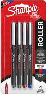 Sharpie Assorted Roller Ball Pen Needle Point 0.5mm Pack of 4 Roller Ball Pen