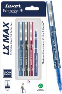 Luxor Schneider LX MAX | Needle Tip | 0.5 mm | 1000+ Meters Writing Length | German Technology Roller Ball Pen