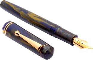 Ledos Click Aristocrat Gold Edition Violet Marble Broad Nib Fountain Pen