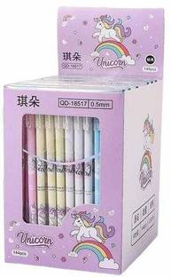 AAHANSHOPPE UNICORN SUPER CUTE ADOREABLE ERASEABLE PENS BLUE COLOUR INK RANDOM UNICORN PRINT Gel Pen