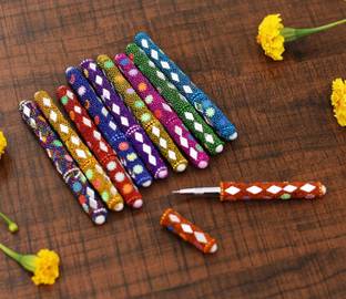 Craftam Rajasthani Handicrafts Lakh Mirror and Beats Working Ball Pen Set Pen Gift Set