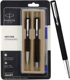 PARKER Vector Standard Chrome Trim Roller Ball Pen