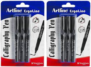 Artline Ergoline Water Based Calligraphy Pen Set | Blue | Pack of 6 | Calligraphy