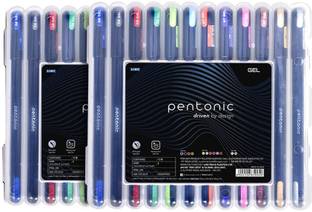 Pentonic Multicolor Gel Pen | With Hard Box Case | Assorted ink Gel Pen