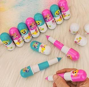Shukhkraft Capsule Shape Ball Pens Multicolor Returnn School Supplies Portable ShubhKraft Ball Pen