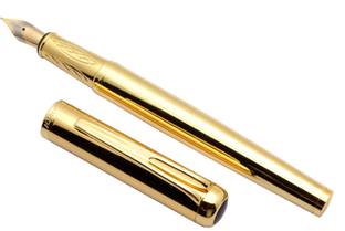 Ledos Dikawen 8028 Golden Metal Body Fountain Pen