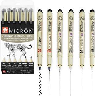 SAKURA Pigma Micron Black Ink Multi-tip (01-03-05-08-1-BR) Nib