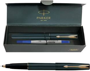 PARKER Frontier Matte Black, Gold Trim Roller Ball Pen