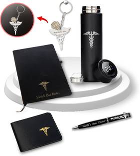 Savri Doctor's Gift Set | Keychain, Bottle, Pen, Wallet & Diary - World's Best Doctor Ball Pen