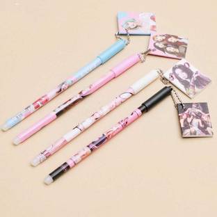 Poohan BLACK PINK ERASEABLE PEN SMALL ATTACHED DIARY Gel Pen