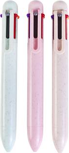FRKB 6 in 1, 0.7 Multicolor Ball Point Retractable Pen Set Ball Pen