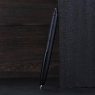 Ledos Jinhao 10 Retractable Press Capless Matte Black Metal Body Extra Fine Nib Fountain Pen
