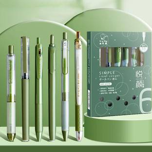 Samvardhan Green Pastel Gel Pens Highlighter Set, Aesthetic School Supplies 5PCS Gel Pen