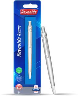 Reynolds Premium Tiktok Metal Pen, Silver Bodycolor (Blue Pen) Ball Pen