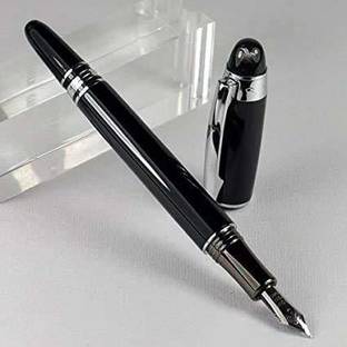 greencom 79 Starwalker Black Fountain Pen with Silver Trim Checked Fountain Pen
