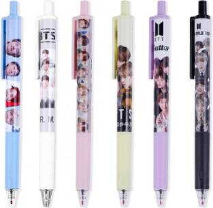 Sannu BTS Army Bangtan Boys Pen Blue Ink 0.5mm Ballpoint Pens for Kids Gel Pen