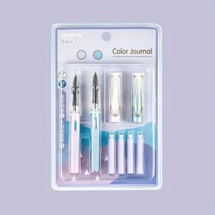 HARDSOSH'S COUTURE A Luxurious Kawaii 2 Pcs Fountain Pen & 4 Replacement Cartridge Fountain Pen