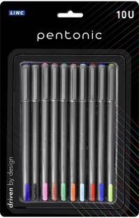 Pentonic 0.7 mm Ball Pen Blister Pack | Black Matte Finish Body, Effortless Writing Ball Pen