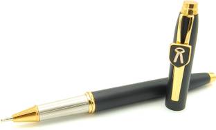 PGen Advocate Sign Logo Jett Black Unique Luxury Designer Metal Roller Ball Ball Pen