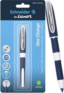 Schneider By Luxor One Change ( 0.6 mm Cone Tip ), Refillable, 1600 Metres Writing Length Roller Ball Pen