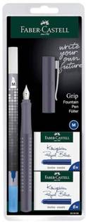 FABER-CASTELL Grip 2010 Set Dapple Gray Fountain Pen – Medium Nib Fountain Pen