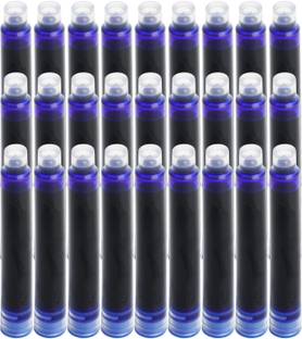 Harinder 27 Pc Blue Fountain Pen Ink Cartridge Refills for Fine Writing & Calligraphy Fountain Pen