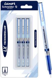 LUXOR Schneider LX5 Technoroller| 0.5 mm tip| German Technology| 100% Liquid Ink Roller Ball Pen