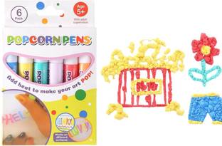 Extraposh Popcorn Drawing Pens, Bubble Puffy Color Paint Pens for Birthday Cards Gifts Pen Gift Set