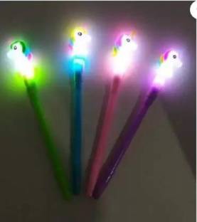 boombasket UNICORN GEL PEN WITH LED LIGHT FOR GIFT PURPOSE (PACK OF 4) Stationery Set