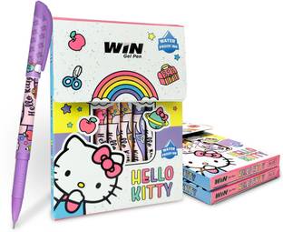 Win Hello Kitty 30 Blue Pens | 0.7 mm Tip | Water Proof Ink | Smooth Writing | Dark Gel Pen