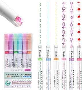 Timbktoo Curve Highlighter Pen Set, Linear Roller Color Pens