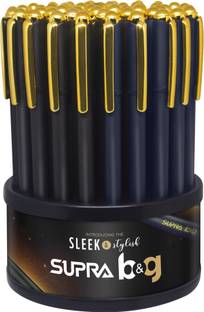 Supra Ball Pen Comfortable Grip I Smooth Writing I School and Office | Blue Ink Ball Pen