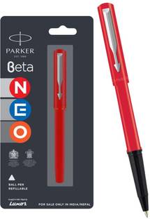 PARKER Parker Beta Neo Chrome Trim, Red Body Colour, Ideal For Professionals Ball Pen