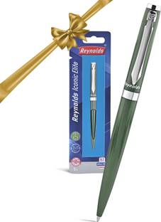Reynolds Premium Metal Pen with Twist Mechanism, Iconic Elite Teal Ball Pen