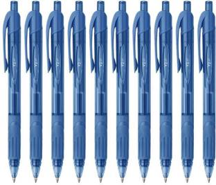 FLAIR V2 Retractable Gel Pen | 10 Pens | Ink Blue | Box Pack | 0.7mm | Gel Pen