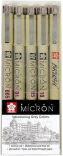 SAKURA Pigma Micron Pens Set of 5 Light Cool Grey Color Set Fineliner Pen