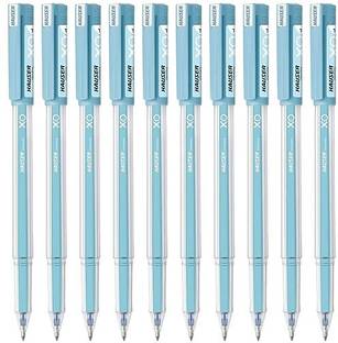 HAUSER XO Jumbo 10 Pcs, Loaded With Jumbo Refill, Quick Dry Ink, Transparent Gel Pen