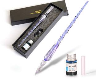 URBAN BOX Crystal Glass Dip Pen and Ink Set Calligraphy