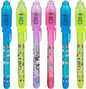 Pvention Return Gift For Kids In Bulk | Invisible Ink Pen With Magic Uv Light For Kids Ball Pen