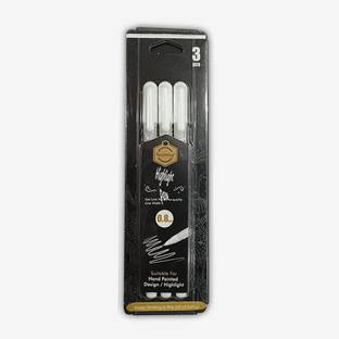 Arctave White Highlight Gel Pen (Set of 3) Calligraphy