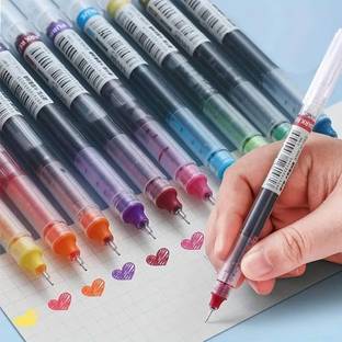 ART RANGER 10pcs Straight Needle Tube Liquid Gel Pen Set Ball Pen