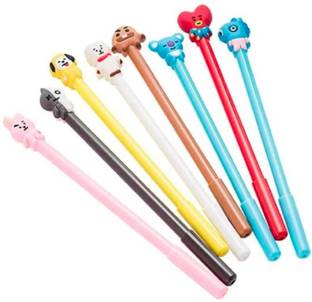 cutetoys Bts Army Pen Pack of 8 Bts 21 Designer Gel Pen Bts Pen (Pack of 8) Gel Pen