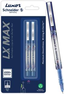 Luxor Schneider LX MAX | Cone Tip | 0.5 mm | 1000+ Meters Writing Length | German Technology Roller Ball Pen