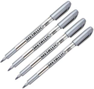 feelhigh Metallic Marker Pens, Silver Metallic Permanent Markers Multi-function Pen