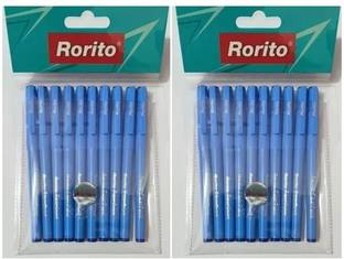 Rorito Fiberpoint Gel Pen Pack of 20 Blue Fiber point Gel Pen
