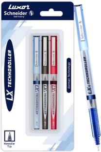 LUXOR Schneider LX5 Technoroller| 0.5 mm tip| German Technology| 100% Liquid Ink Roller Ball Pen